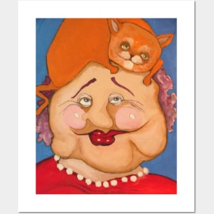 cat lady Posters and Art